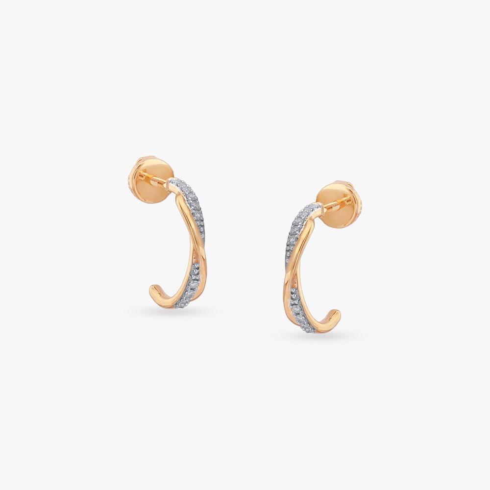 Twisted Charm Diamond Stud Earrings,,hi-res image number null