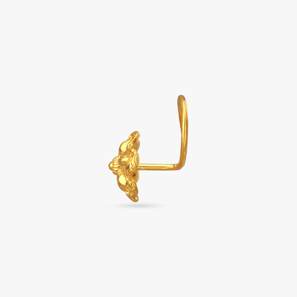 Bloom Charm Gold Nose Pin,,hi-res image number null