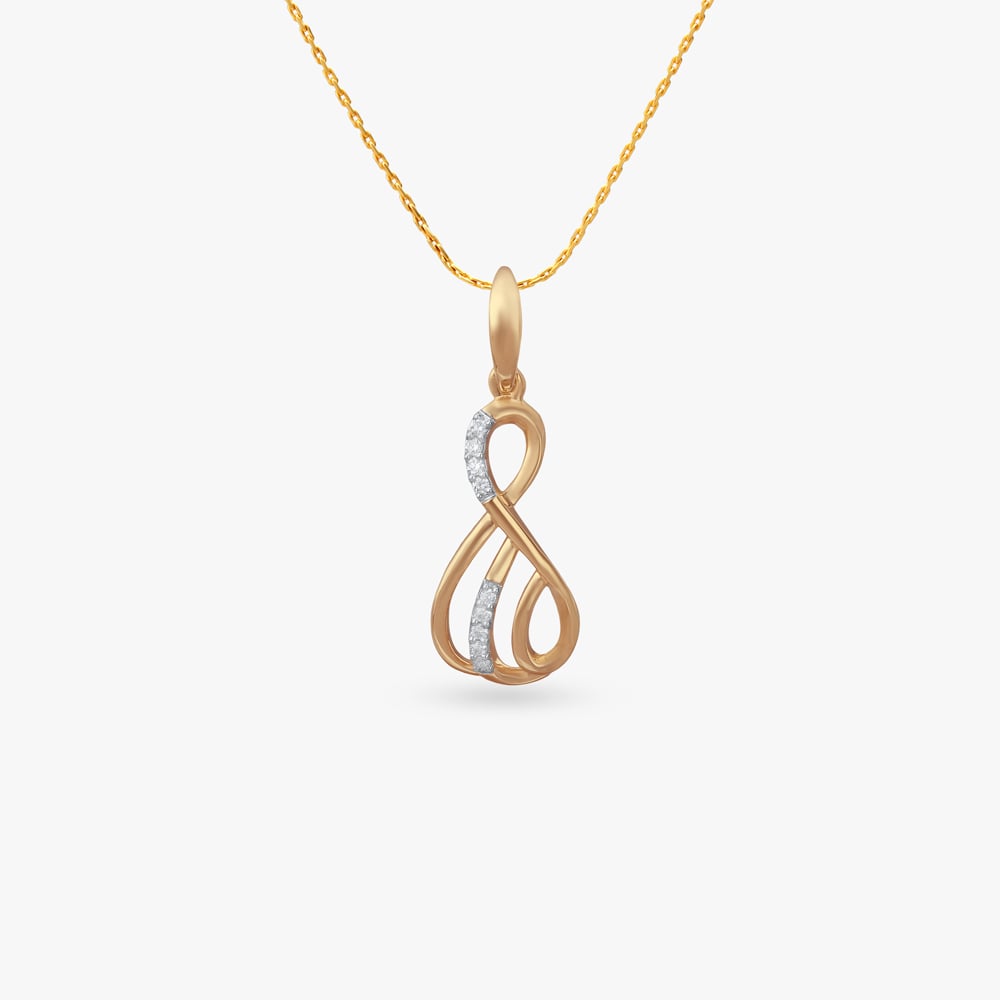 

Fluid Loop Diamond Pendant