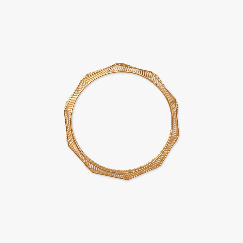 Edge Frame Gold Bangle,,hi-res image number null