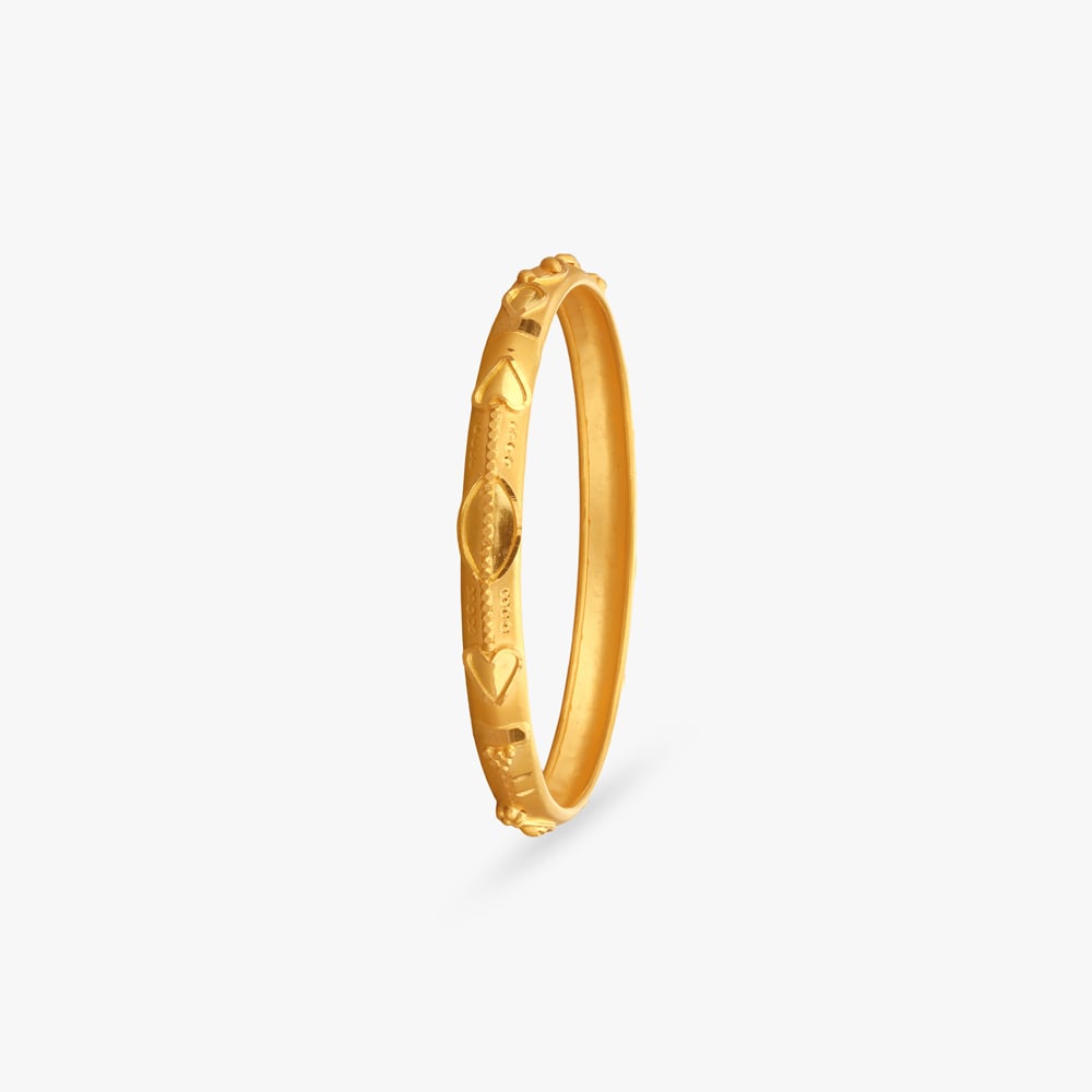 Little Hearts Gold Bangle for Kids,,hi-res image number null