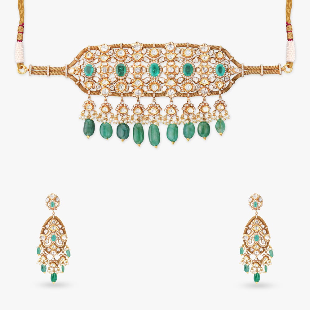 Emerald Heirloom Bridal Choker Set,,hi-res image number null