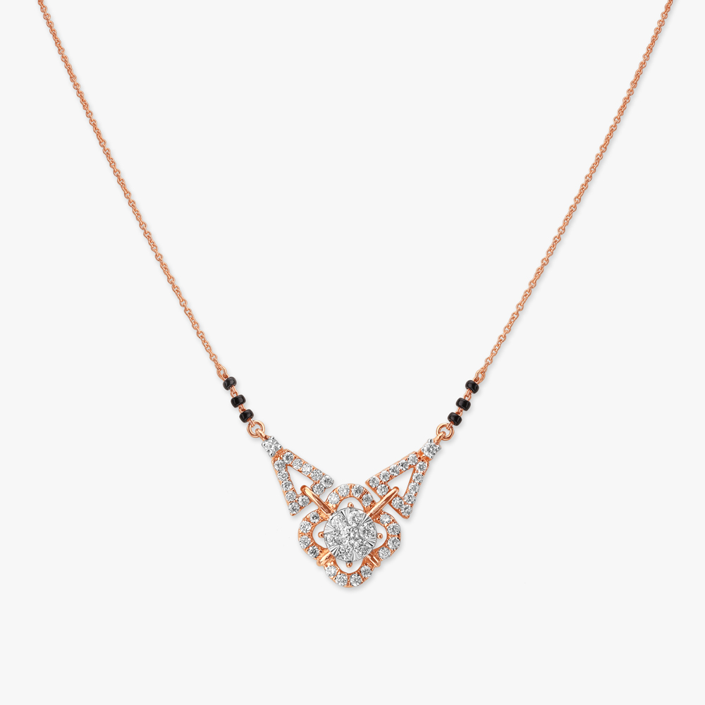 Statement Sparkle Diamond Mangalsutra,,hi-res image number null