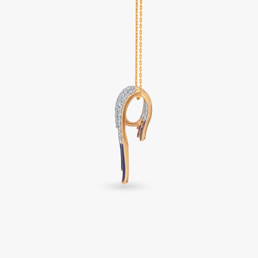 Sculpted Wing Diamond Pendant,,hi-res image number null
