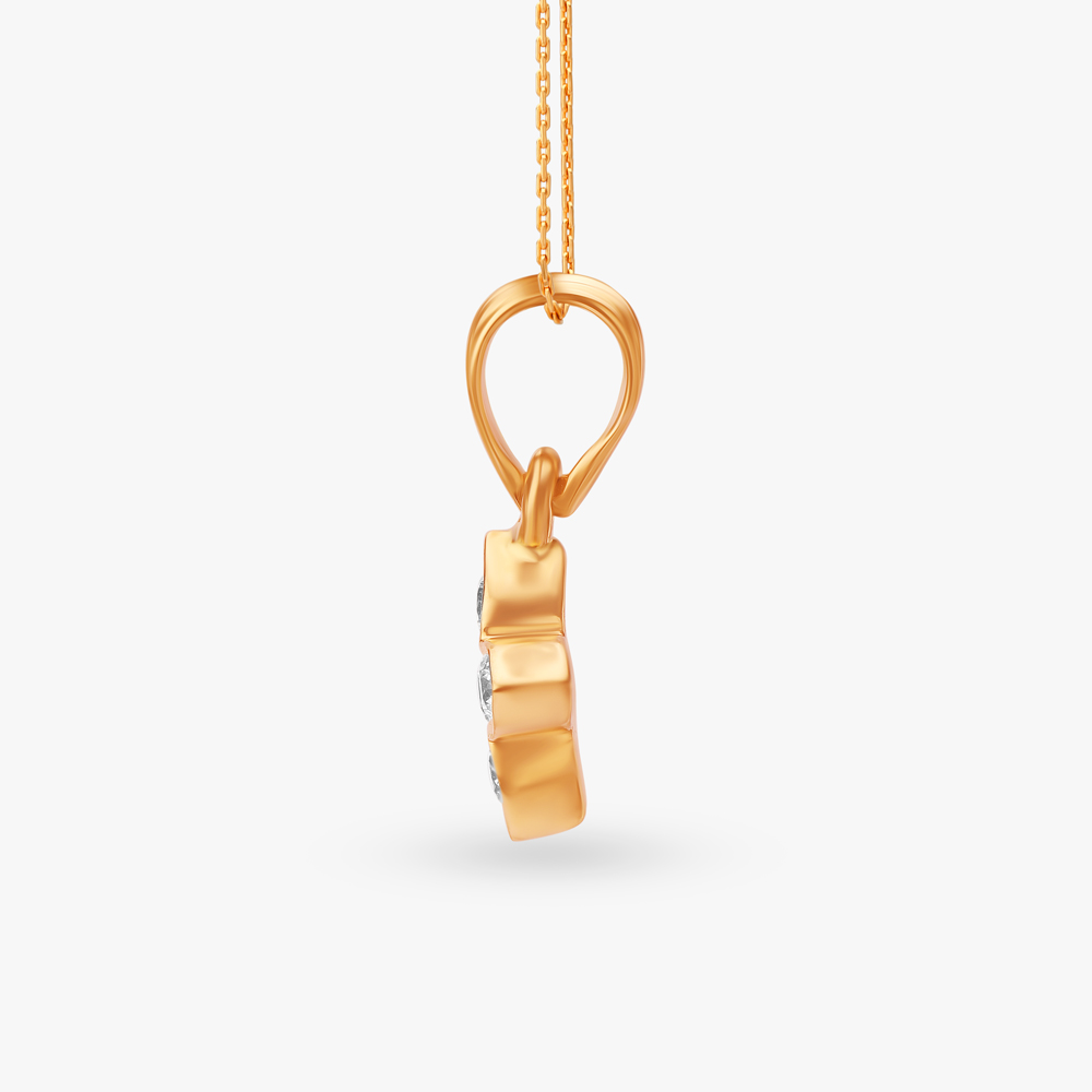 Simplistic Diamond Stud Pendant,,hi-res image number null