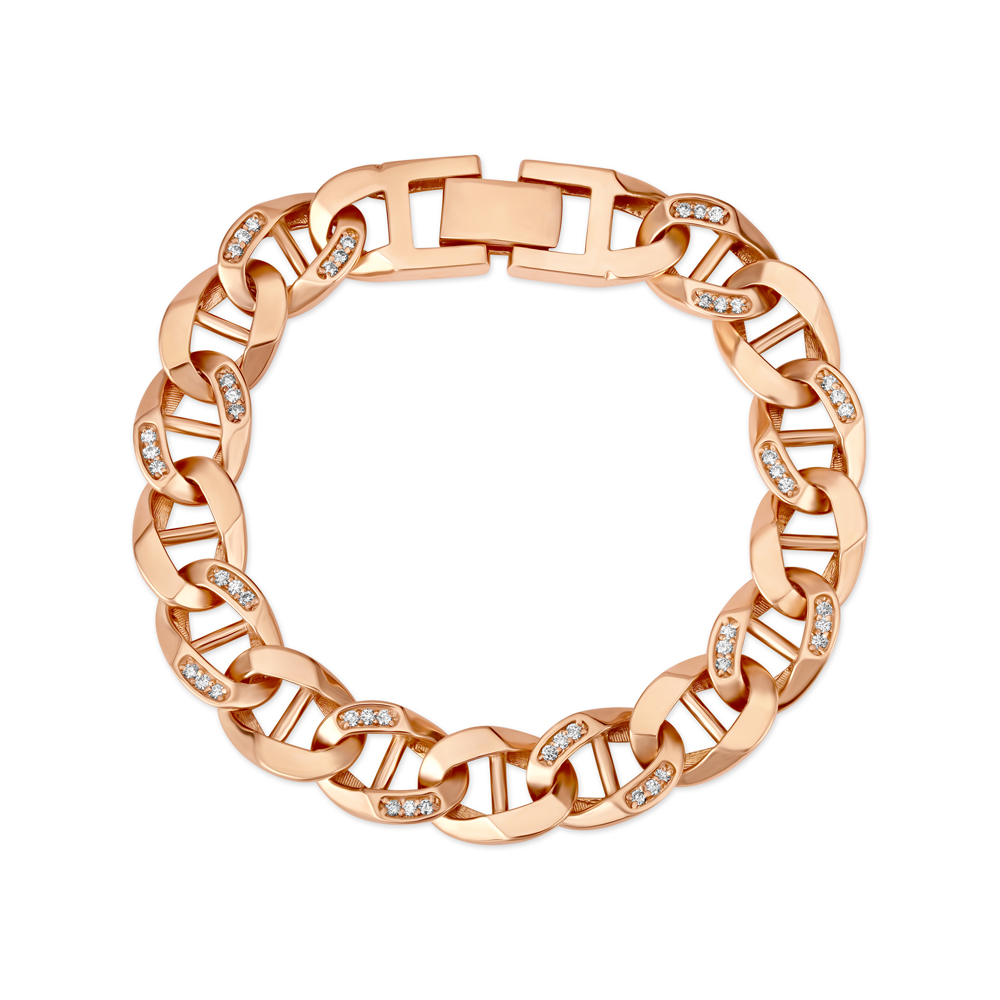 14KT Yellow Gold Sparkling Wheels Diamond Bracelet