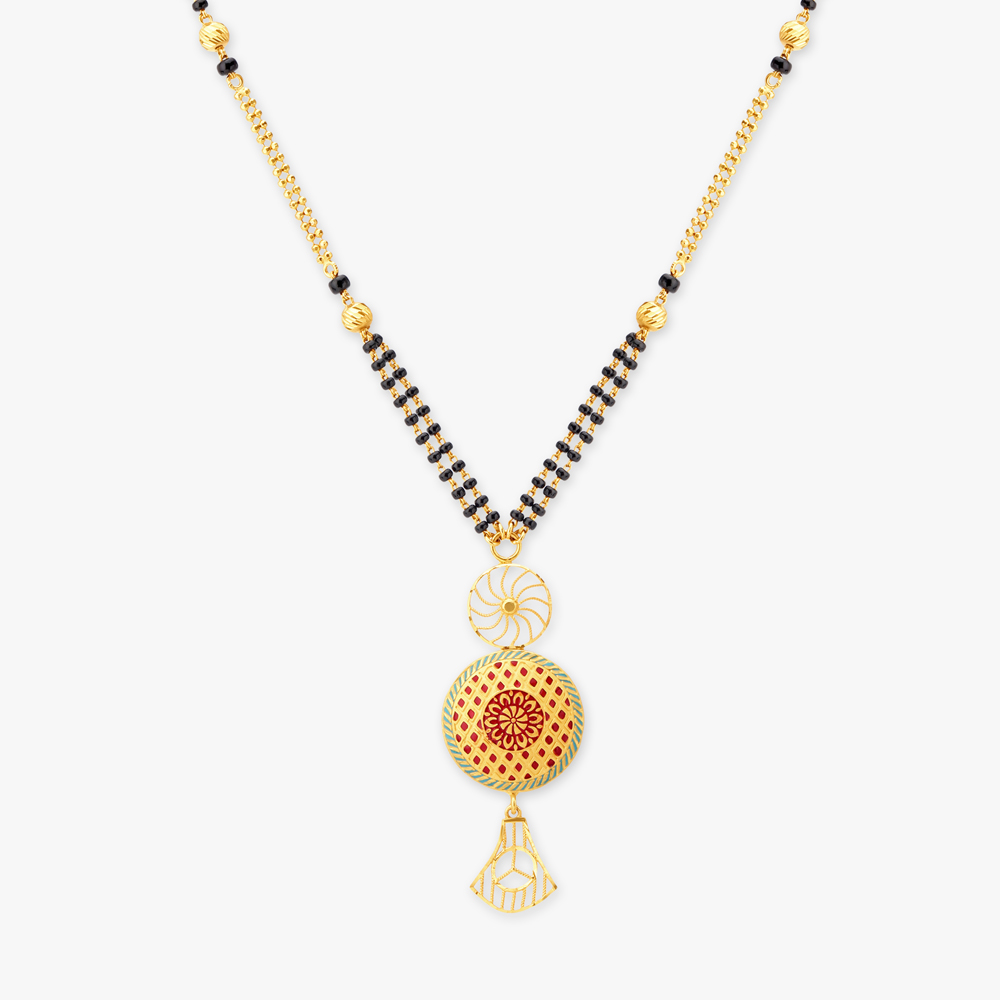 

Geometric Gold Mangalsutra