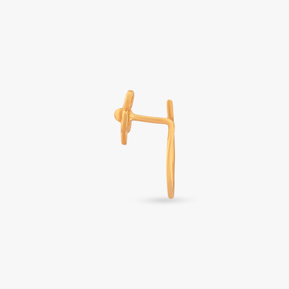 Looping Blossom Gold Nose Pin,,hi-res image number null