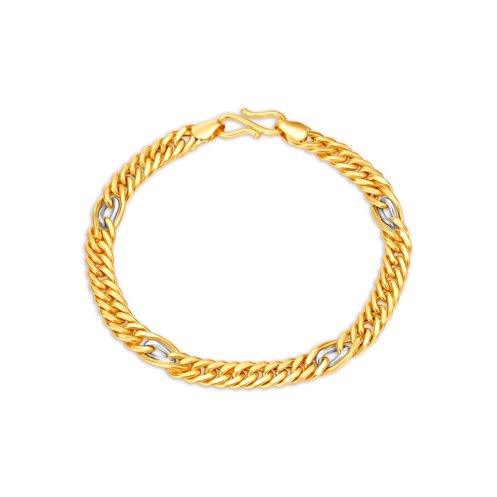 Link Chain Style Gold Bracelet For Men,,hi-res image number null