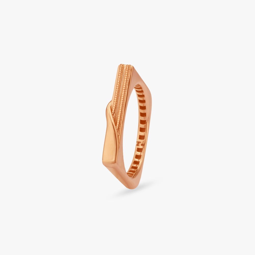 

Sculpted Square Gold Ring