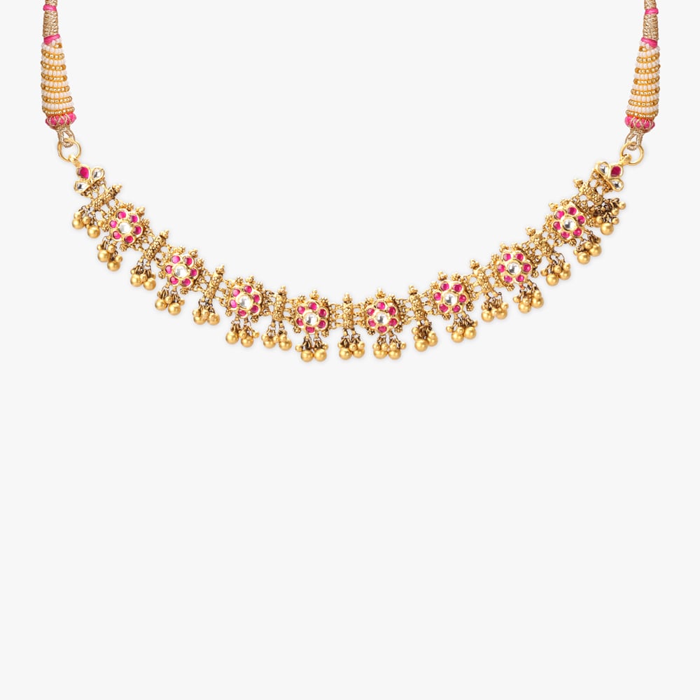 Majestic Floral Gold Necklace Set,,hi-res image number null