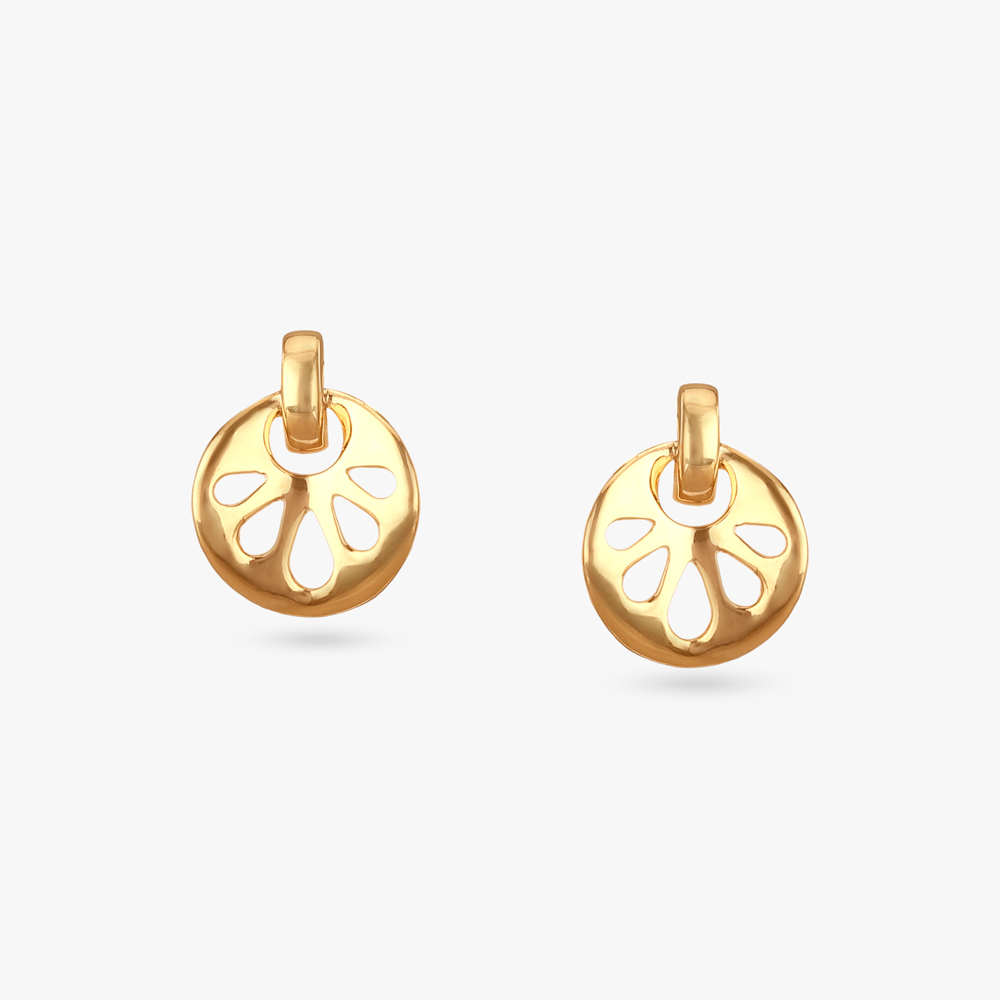 Petal Drop Gold Stud Earrings,,hi-res image number null