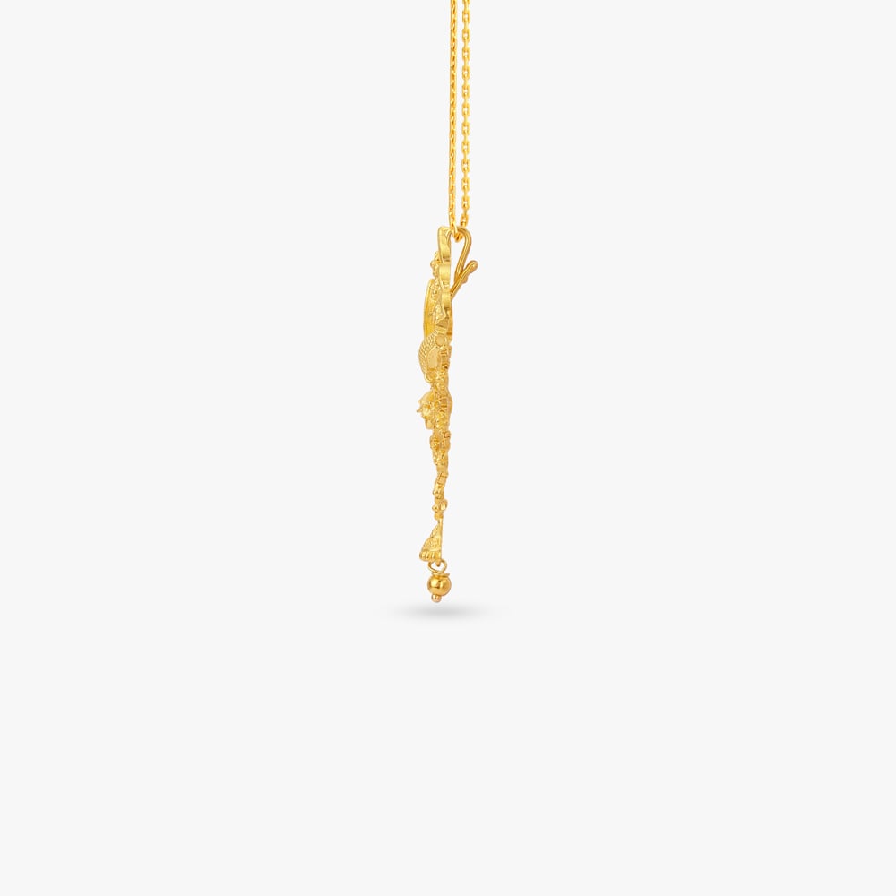 Scalloped Silhouette Gold Maang Tikka,,hi-res image number null