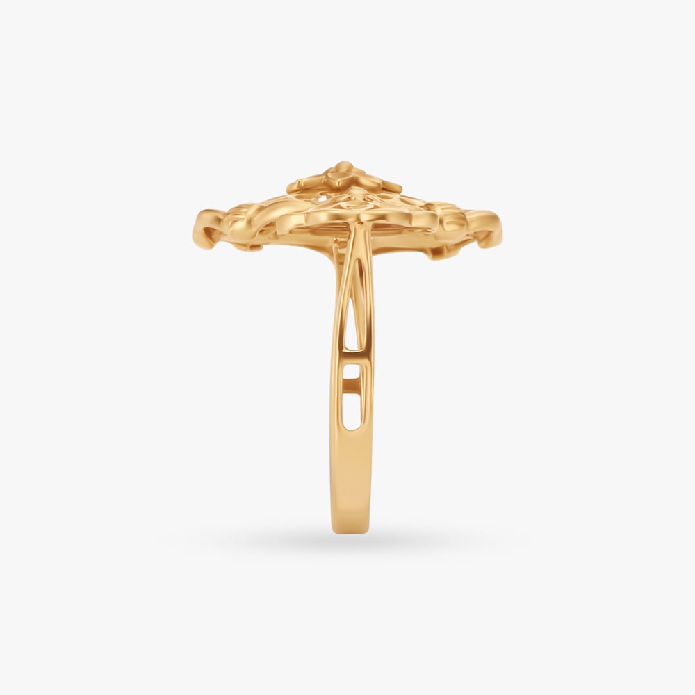Ornate Floral Jaali Finger Ring,,hi-res image number null