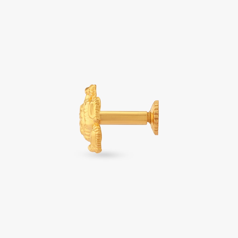 Sacred Bloom Gold Nose Pin,,hi-res image number null