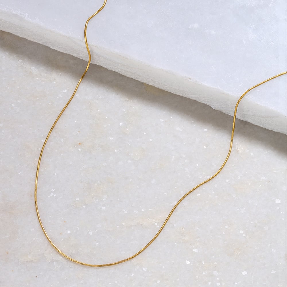 Shining Strand 22 Kt Gold Chain,,hi-res image number null