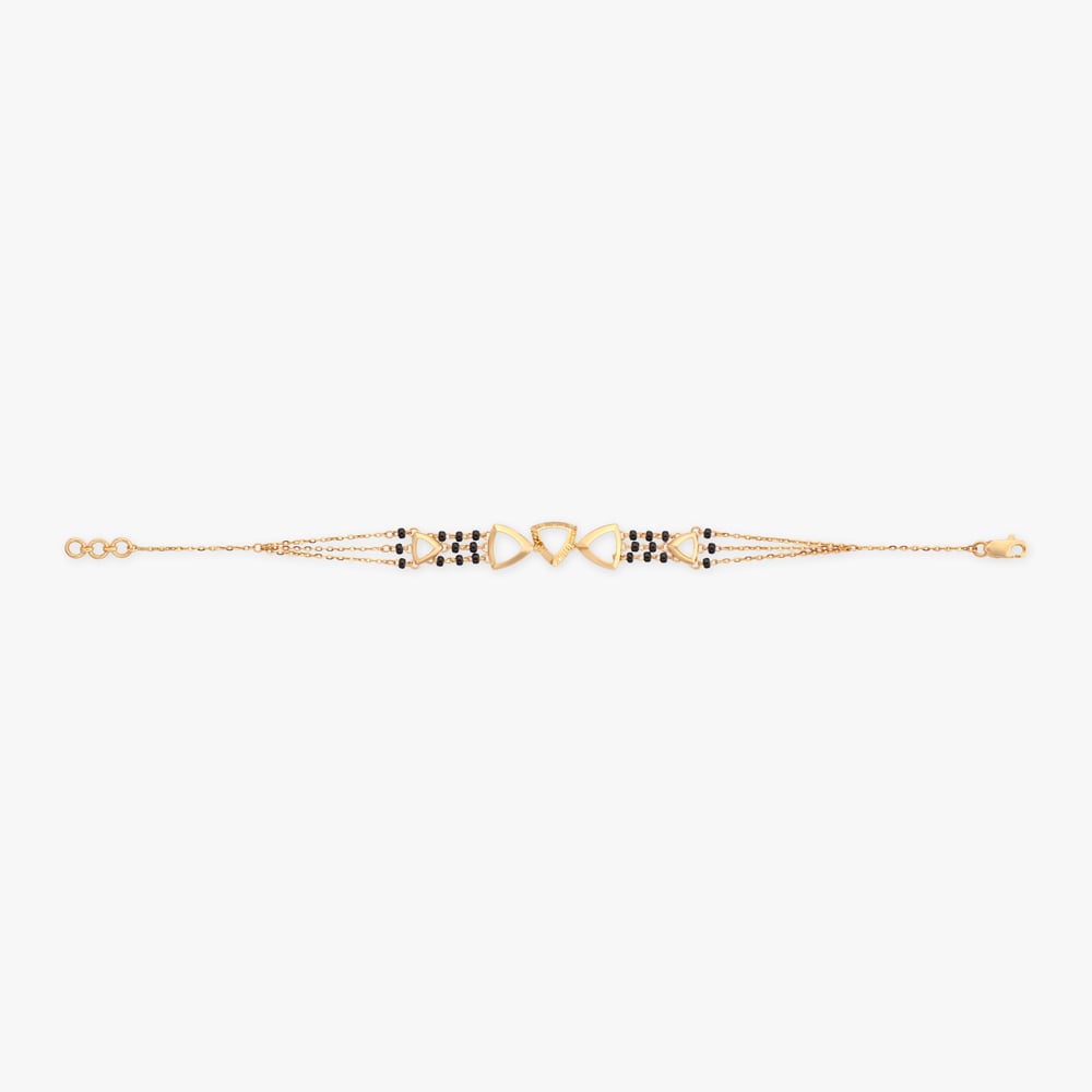 Geometric Flow Gold Bracelet,,hi-res image number null