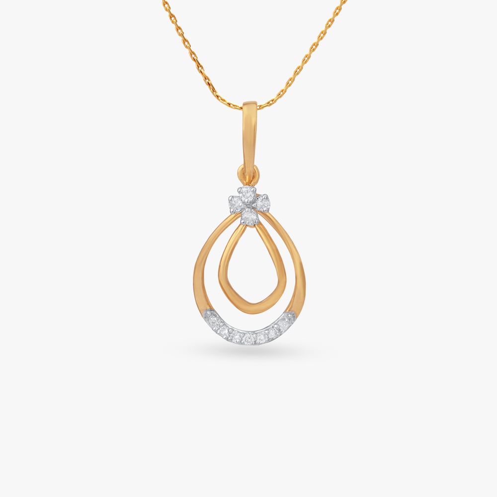 Flower Crest Diamond Pendant,,hi-res image number null