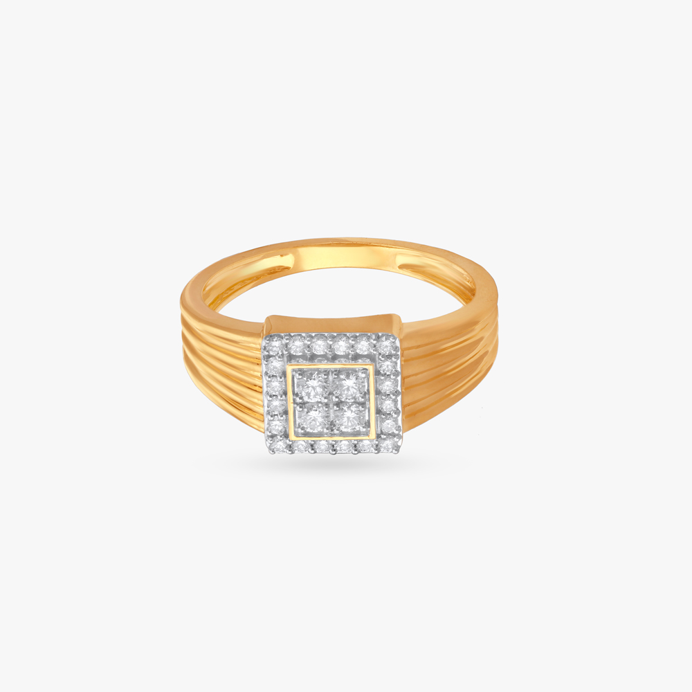 Classy Regal Diamond Finger Ring for Men,,hi-res image number null
