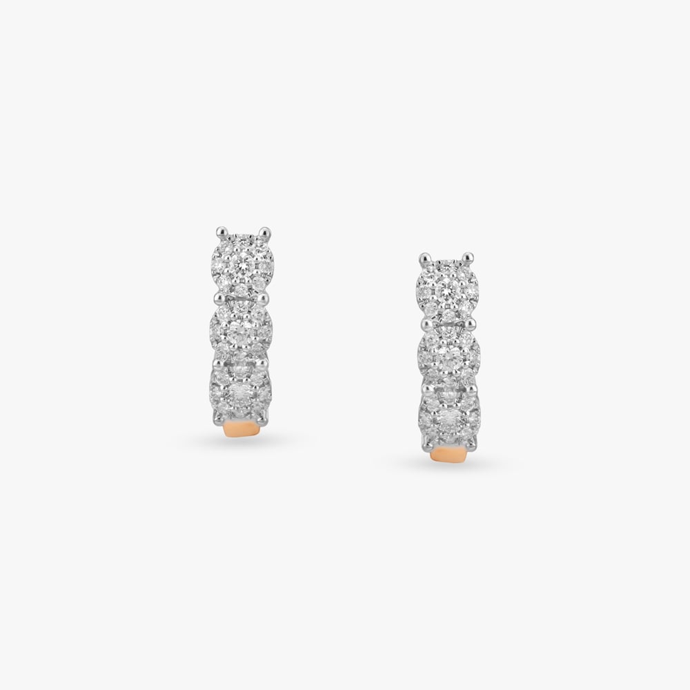 Trio Spark Diamond Hoop Earrings,,hi-res image number null