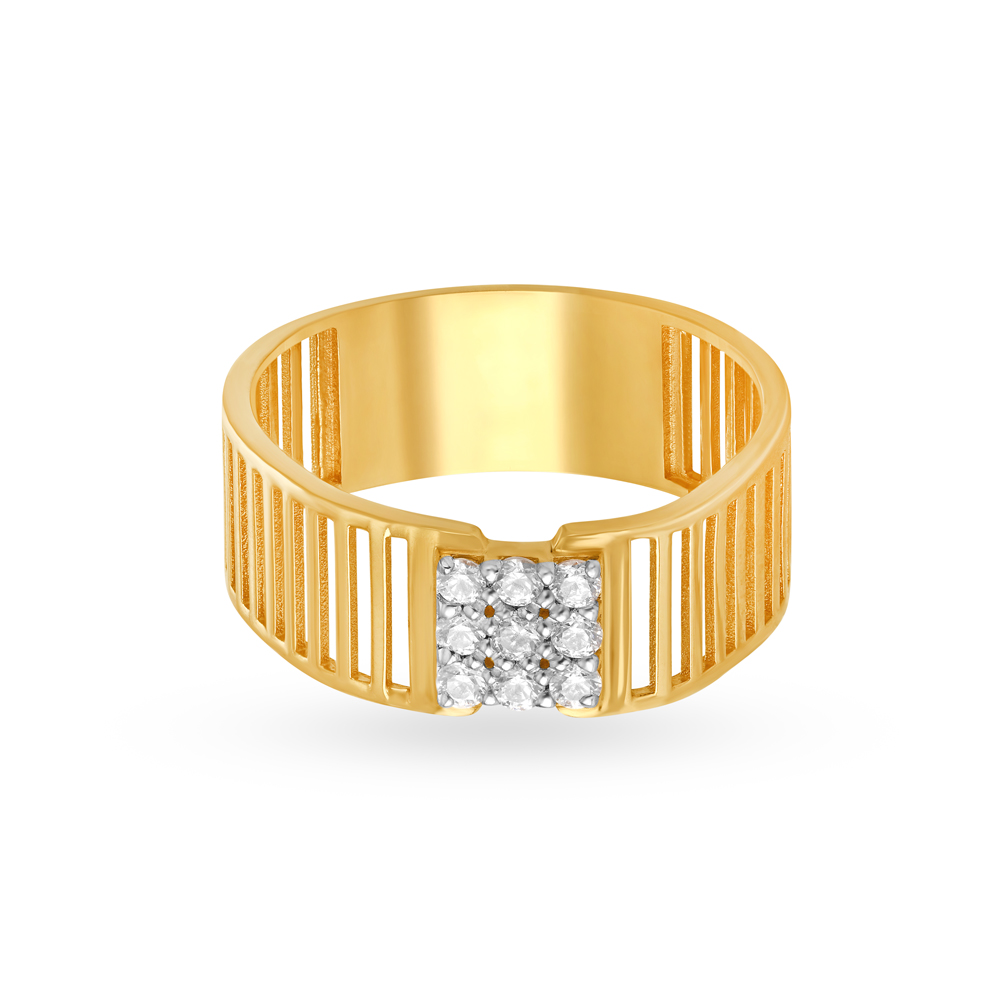 Enigmatic Men's Gold Finger Ring