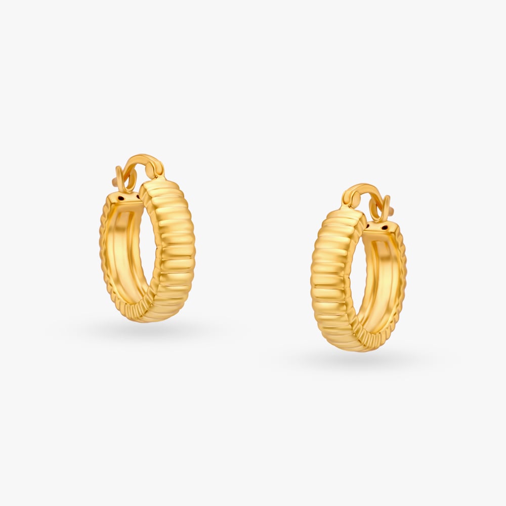 

Contemporary Gold Hoop Earrings