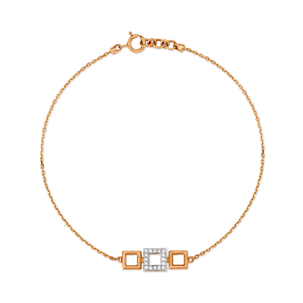 14KT Rose Gold Diamond Bracelet,,hi-res image number null