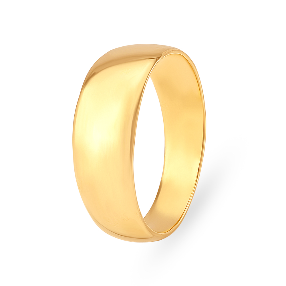 Gleaming Textured Gold Ring for Men
