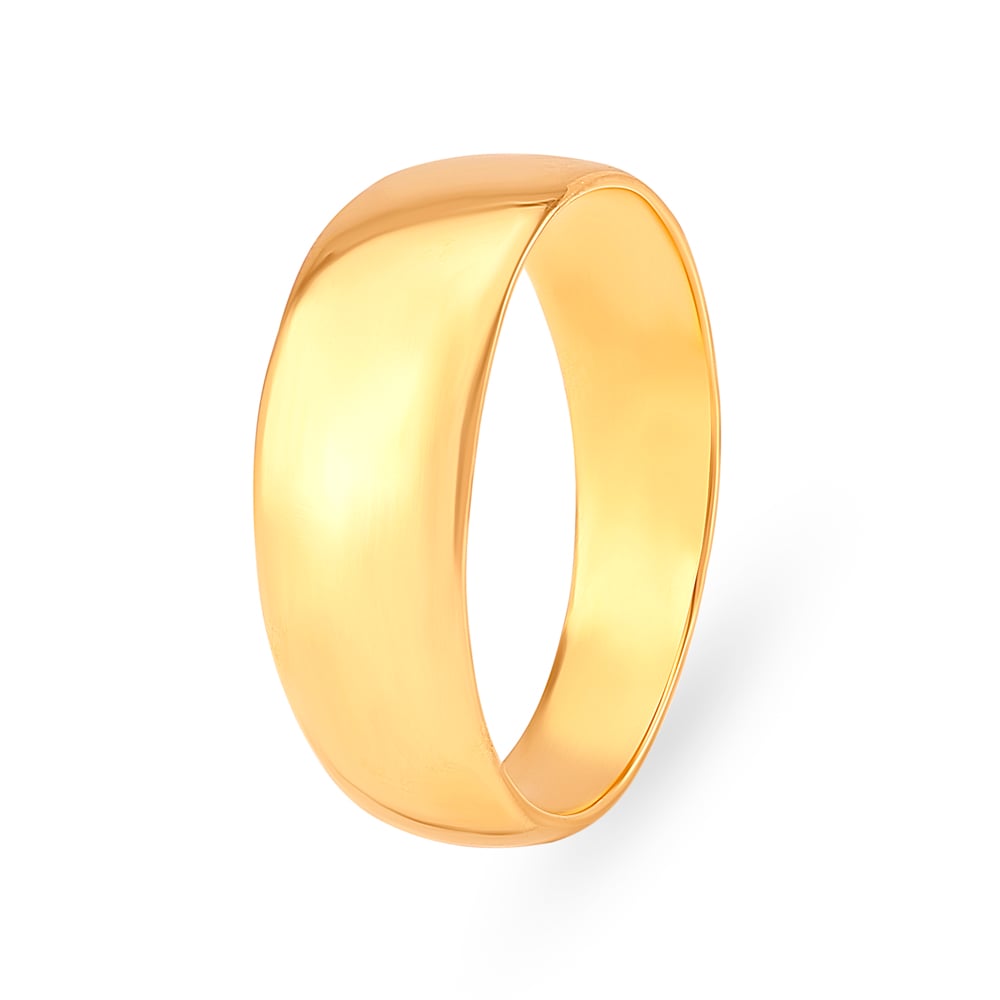 Charming Multifinish Gold Finger Ring for Men