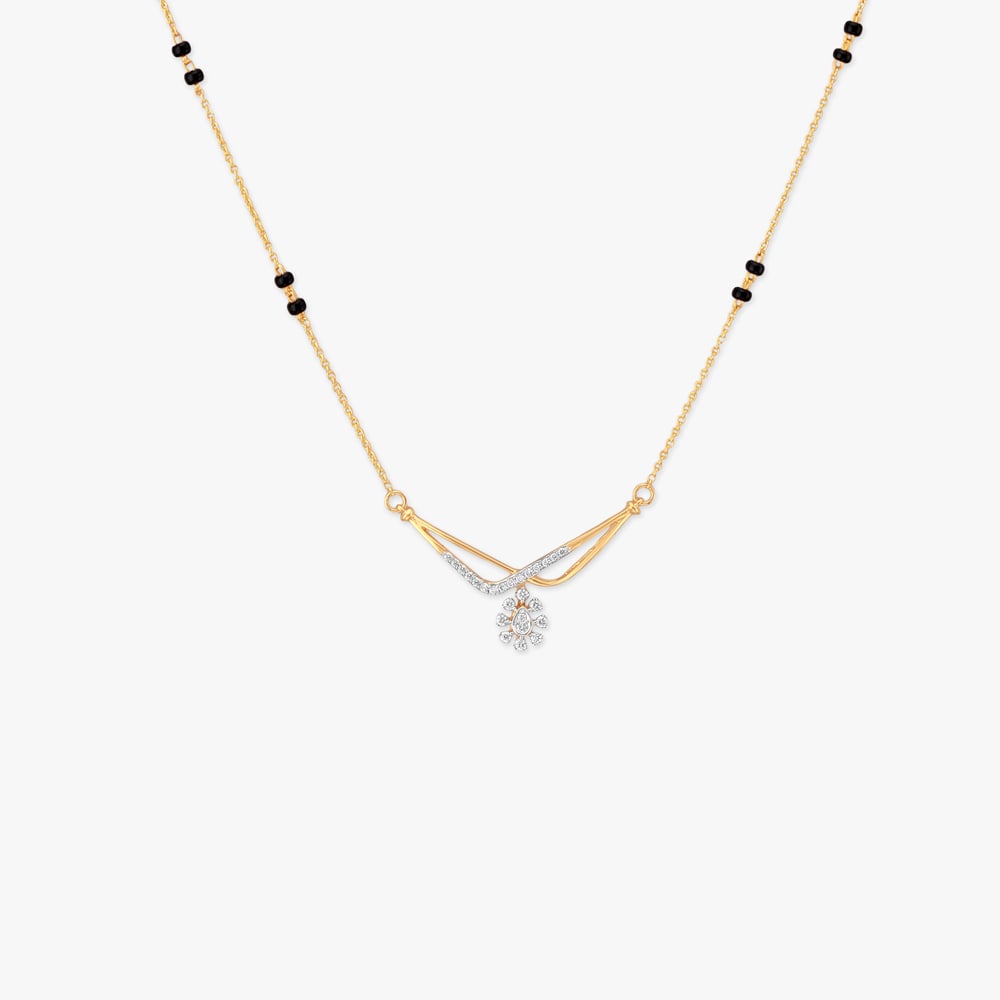 Swaying Petal Diamond Mangalsutra,,hi-res image number null