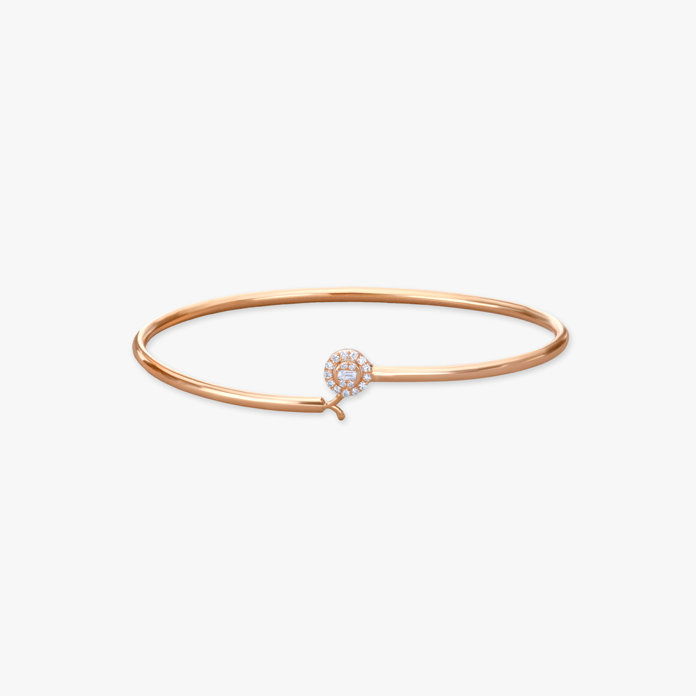 Modern Minimalist Diamond Bangle,,hi-res image number null