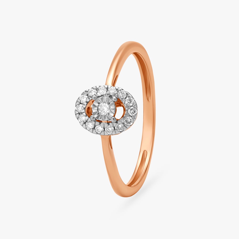 Enchanted Rose Gold Diamond Finger Ring
