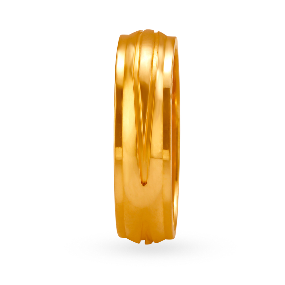 Simplistic 22 Karat Gold Finger Ring,,hi-res image number null