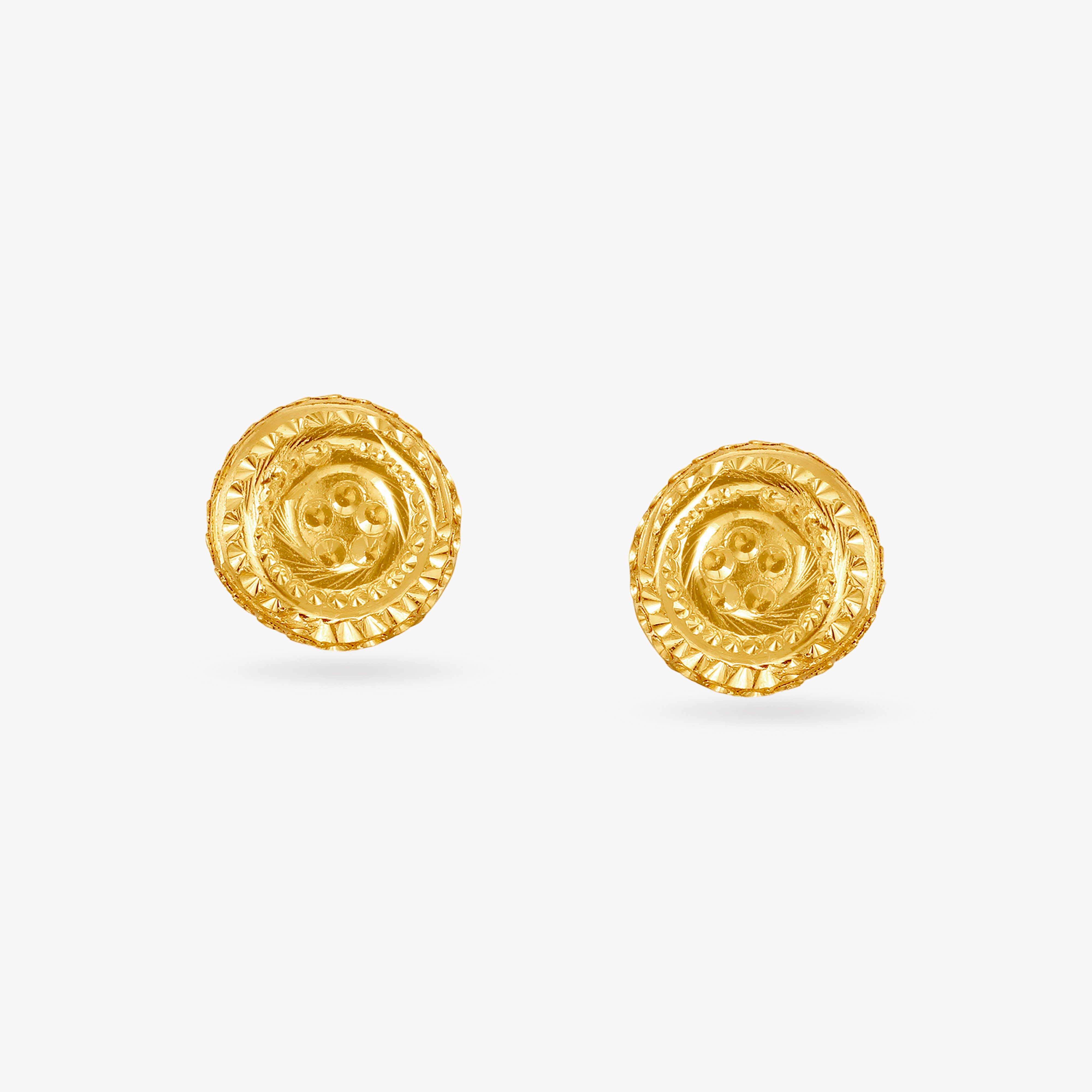 Beguiling 22 Karat Yellow Gold Overlapping Bell Jhumkas,,hi-res image number null