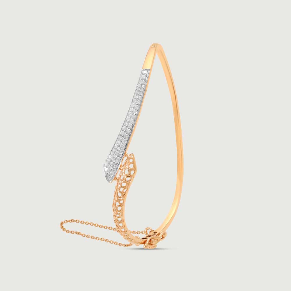 Sleek Sculpted Diamond Bangle,,hi-res image number null