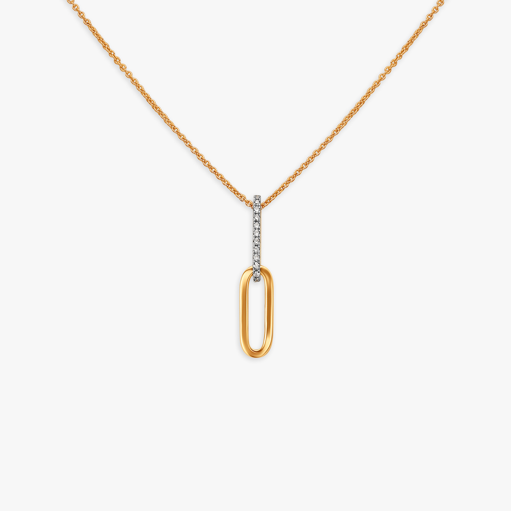 

Linear Charm Diamond Pendant with Chain