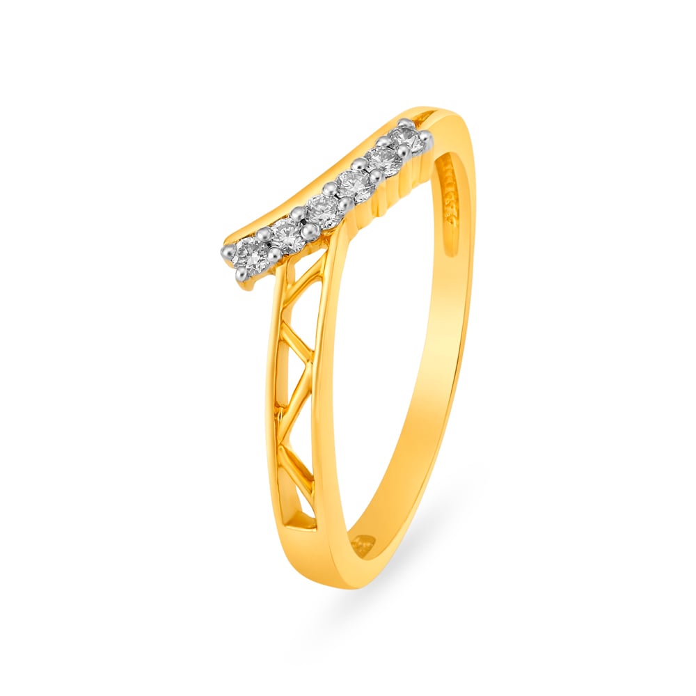 Buy Mia by Tanishq metal 14k (585) Yellow Gold and Diamond Ring for Women  at Amazon.in