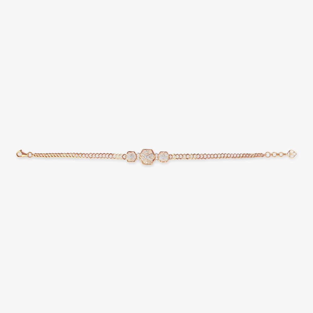 Geometric Hexa Diamond Bracelet,,hi-res image number null