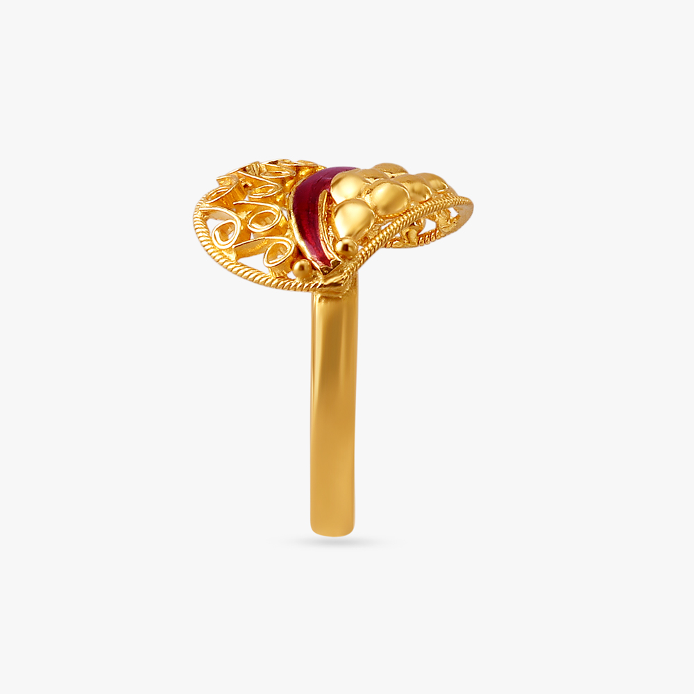 Gleaming Elegance Gold Finger Ring,,hi-res image number null