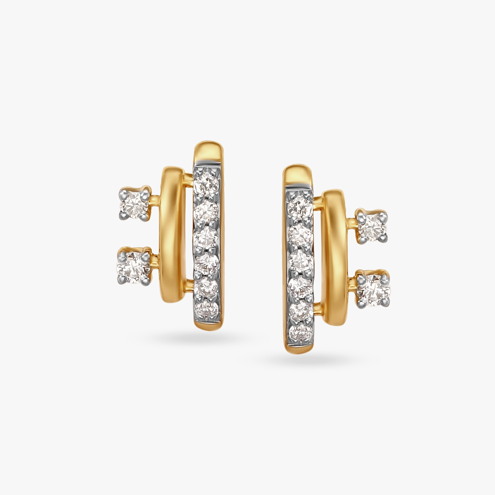 Delicate Darling Diamond Stud Earrings