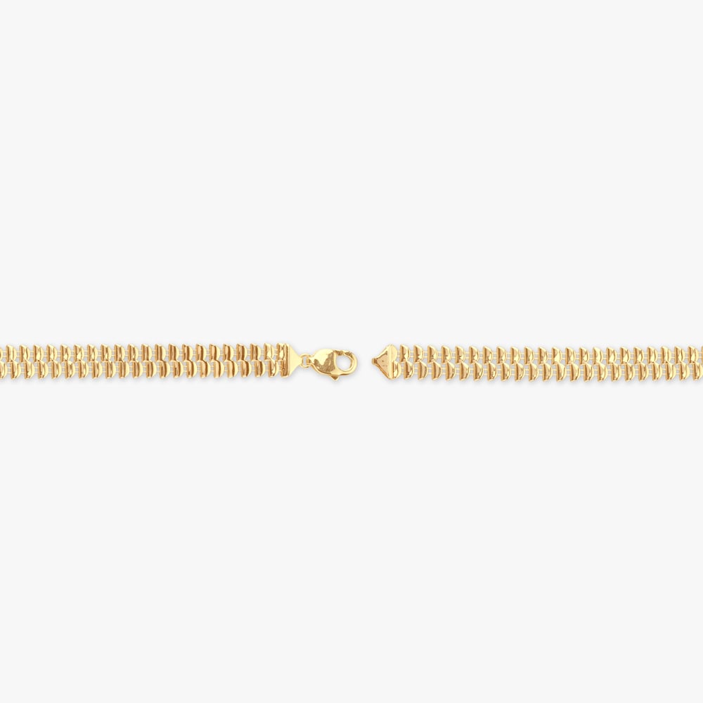 Statement Link Gold Bracelet for Men,,hi-res image number null