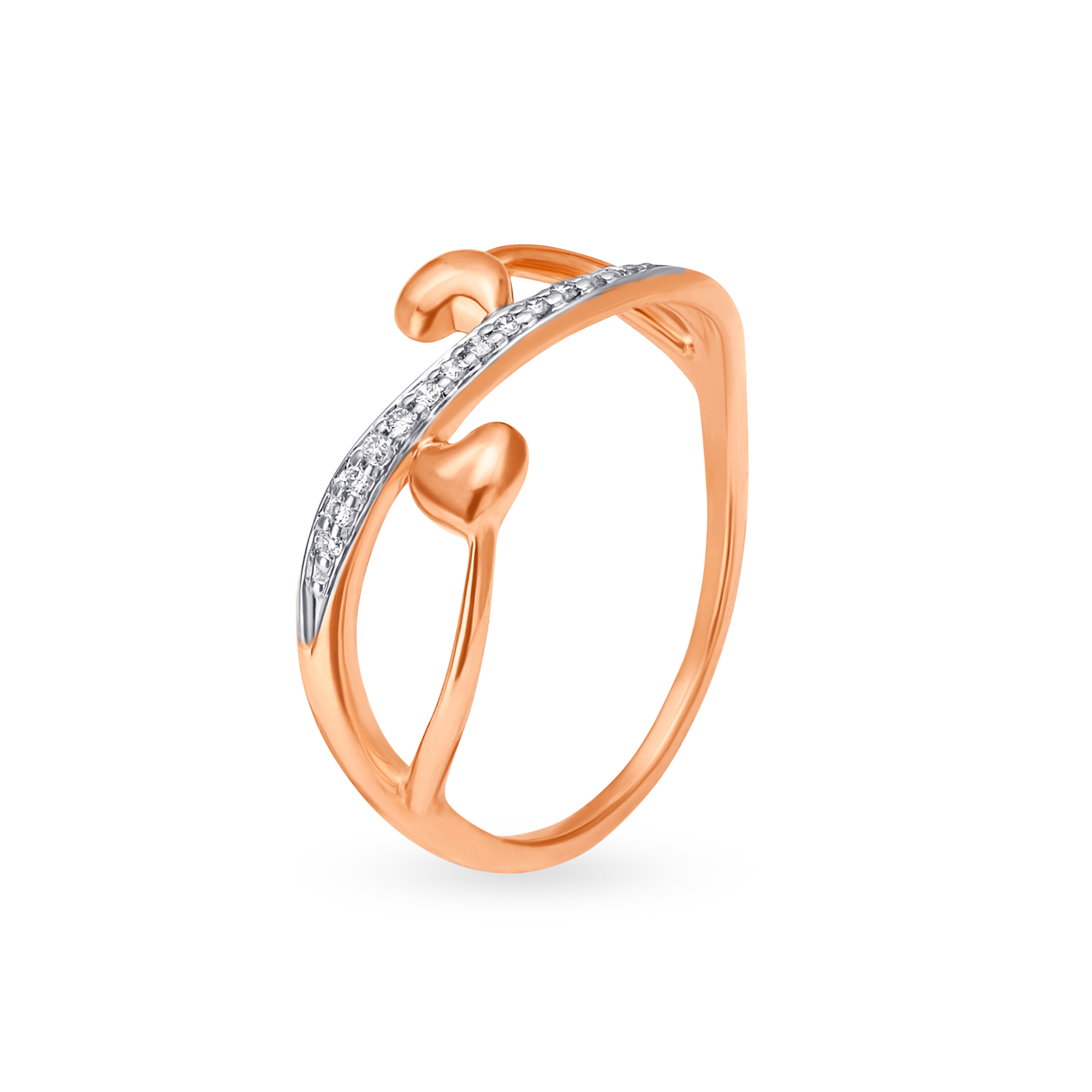 Buy Mia By Tanishq Nature's Finest Gold Linked In Love Ring Online At Best  Price @ Tata CLiQ