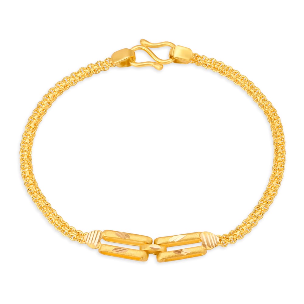 

Delicate Yellow Gold Linked Frame Bracelet