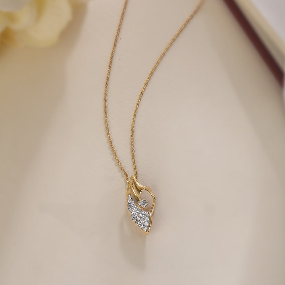Golden Embrace 14 Kt Gold & Diamond Necklace,,hi-res image number null