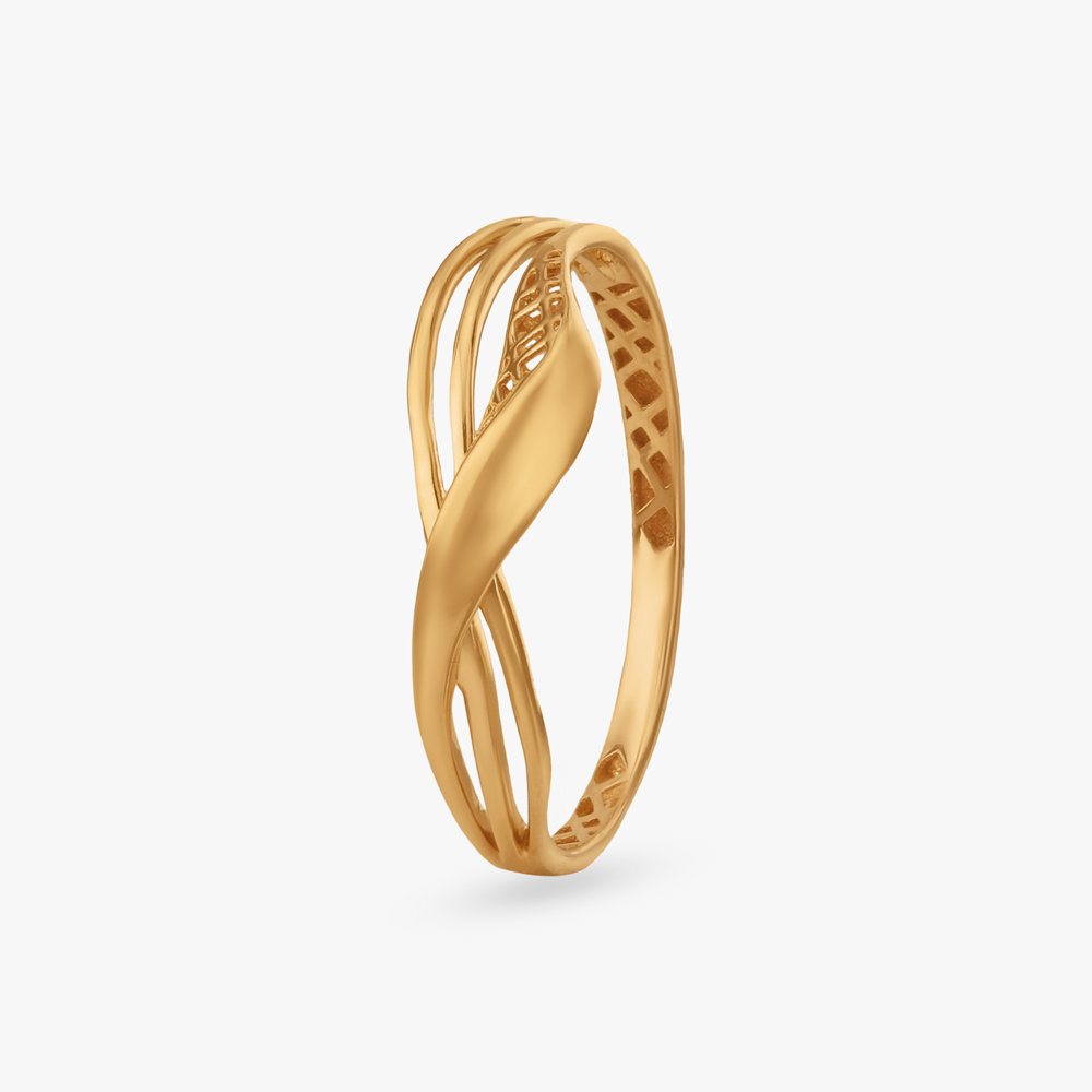 

Cross Flow Gold Ring