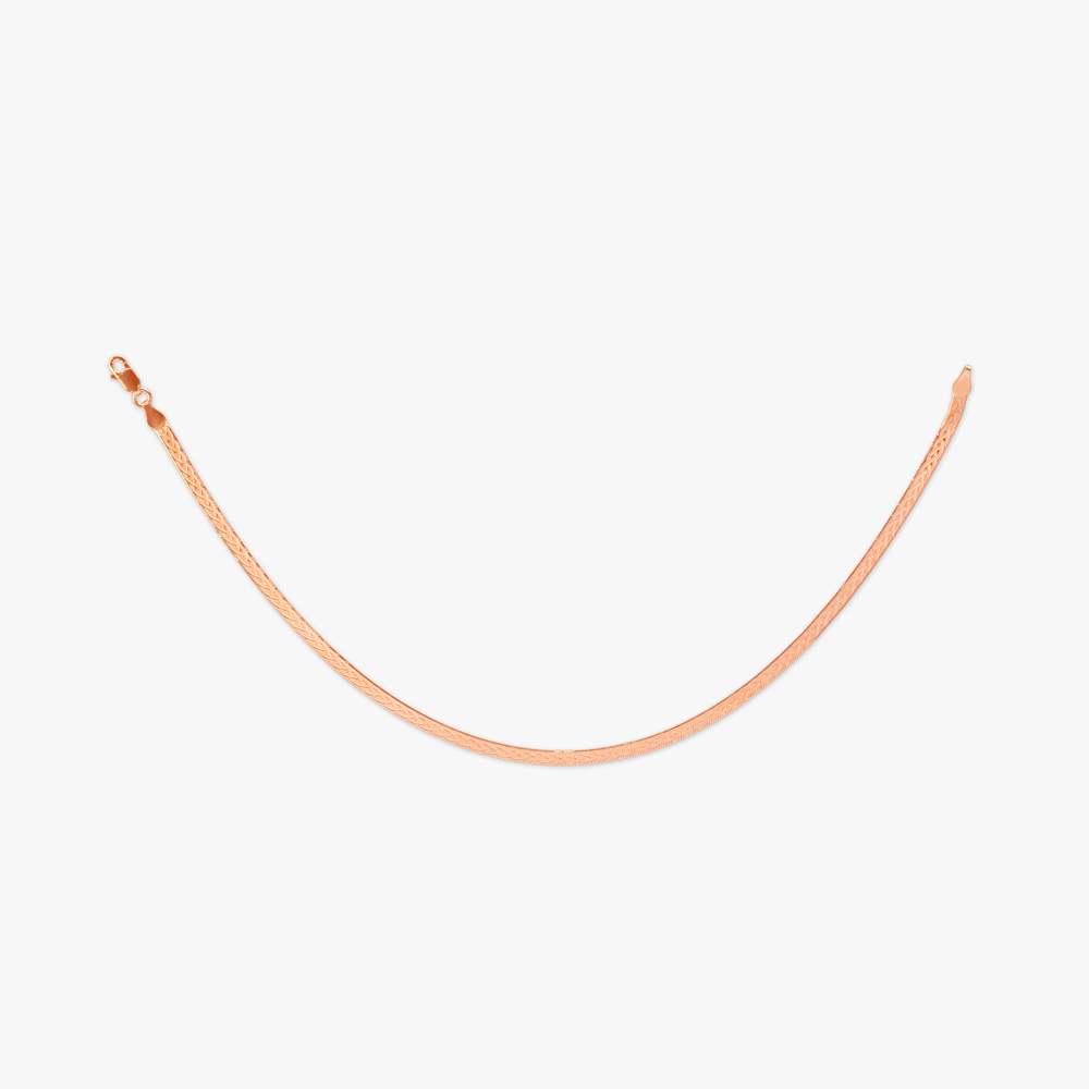 Classic Herringbone Silver Anklet,,hi-res image number null