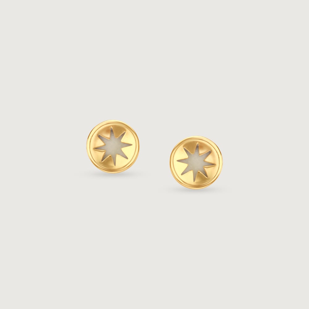Radiant Sunset Gold Stud Earrings,,hi-res image number null