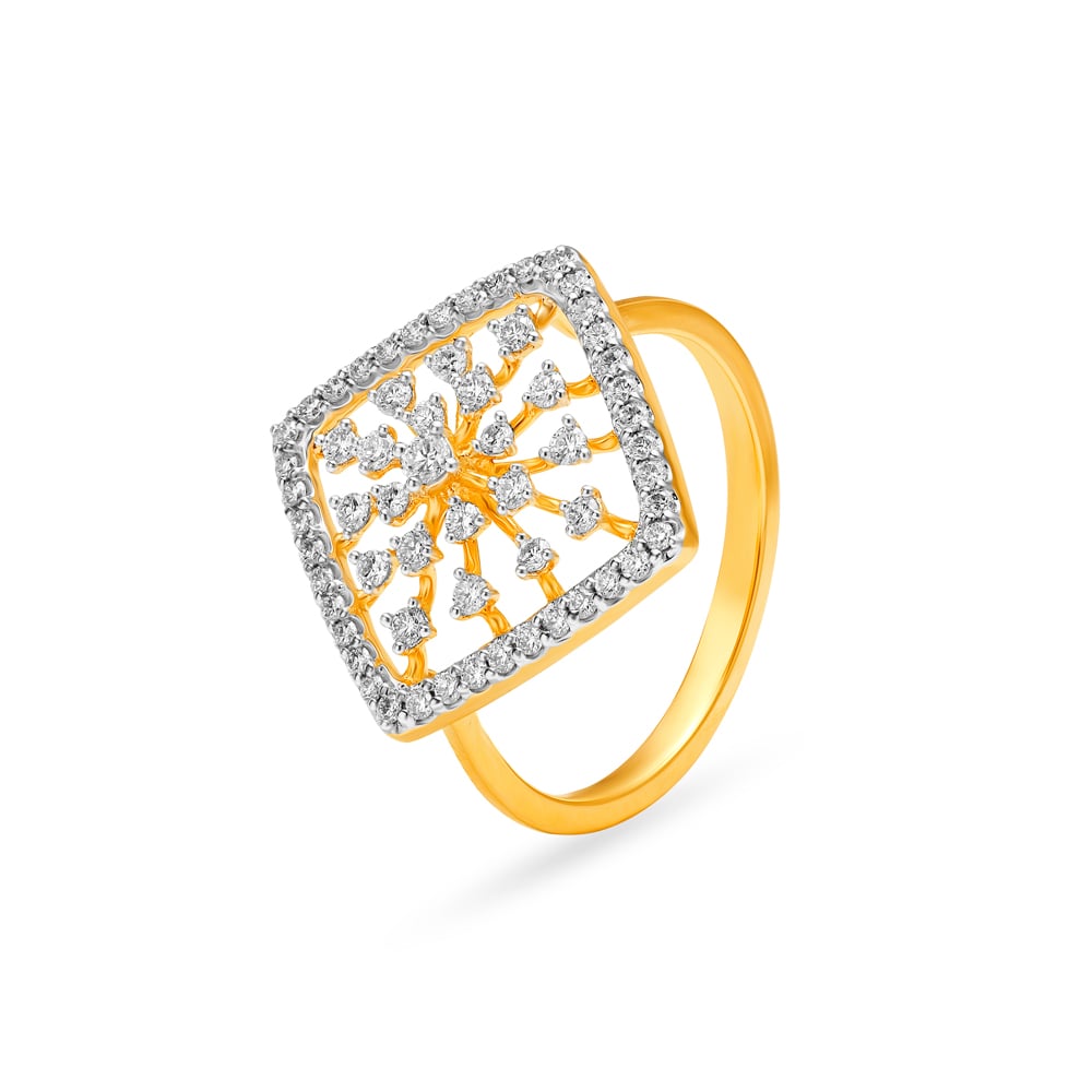 Geometric Diamond Finger Ring,,hi-res image number null