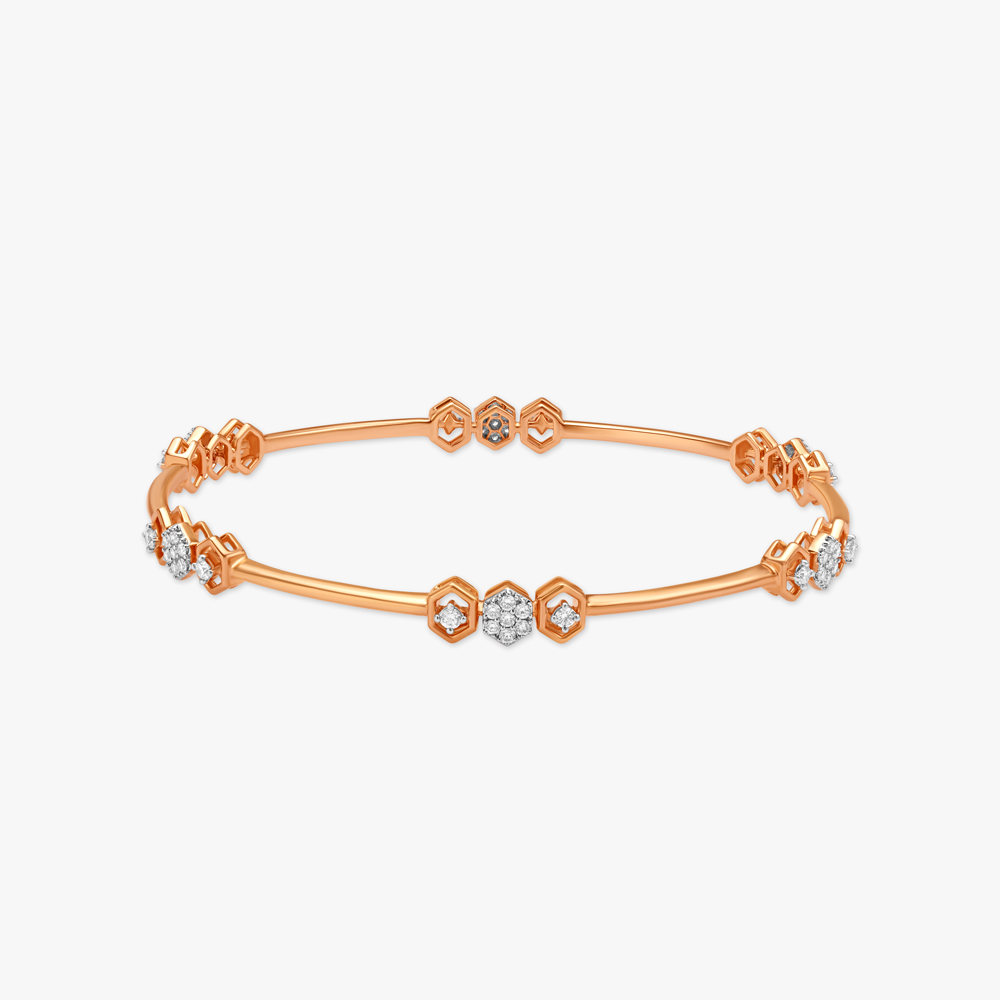 Hexagonal Diamond Bangle,,hi-res image number null