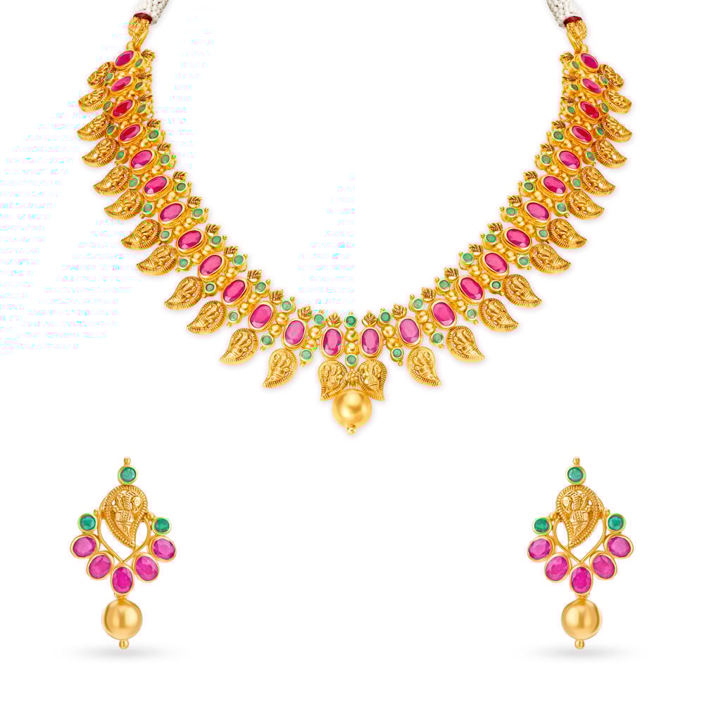 Vibrant Traditional Necklace Set,,hi-res image number null